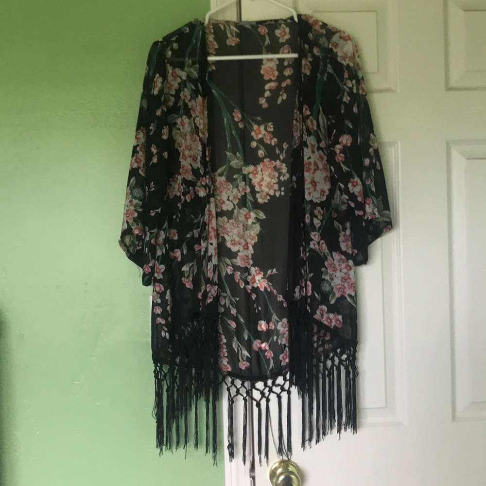 Charlotte Russe Floral Kimono